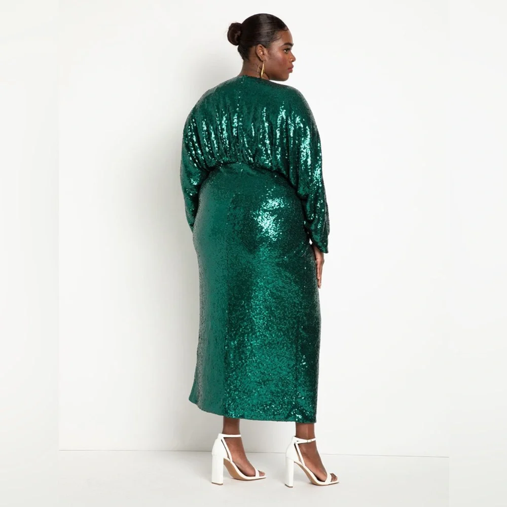 Dolman Sleeve Sequin Dress - Picture 3 of 3